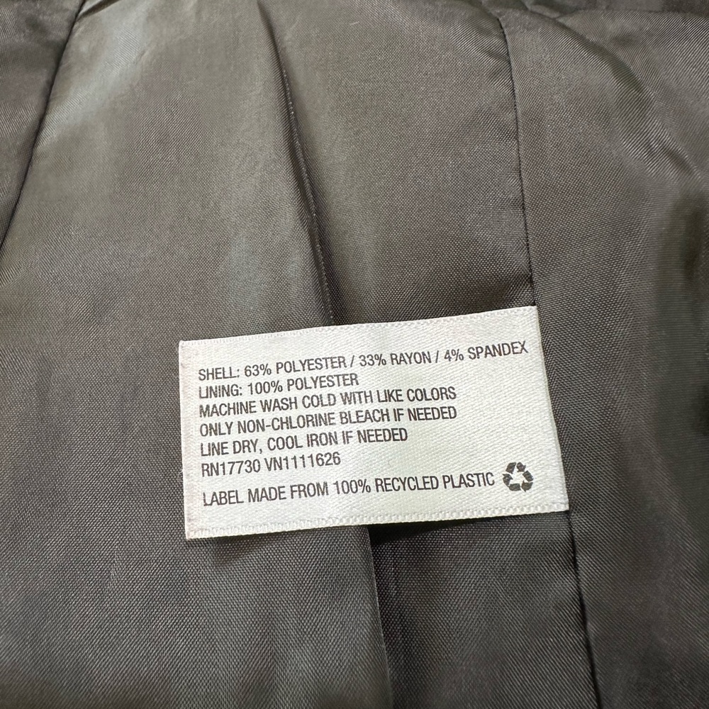 Euc $48 Merona Target Suit Coat Jacket Blazer Career Black Pockets Black 2 XS - Picture 5 of 10